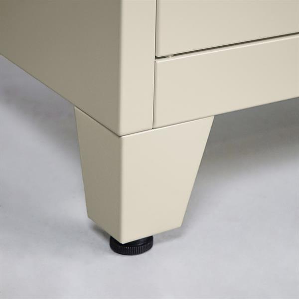 Armadio ufficio con 2 ante e 5 ripiani avorio 85x45x190 cm - Yumi