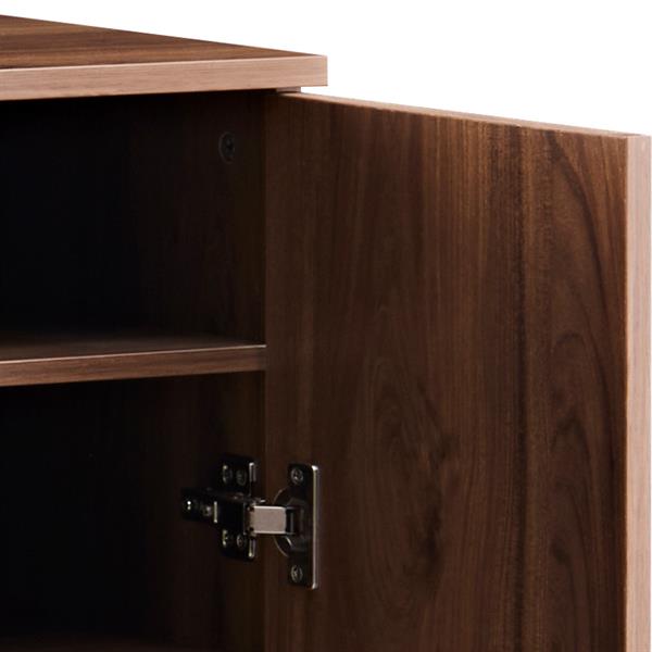 Scarpiera in legno color noce 108x55x36 cm con 7 ripiani - Giulia
