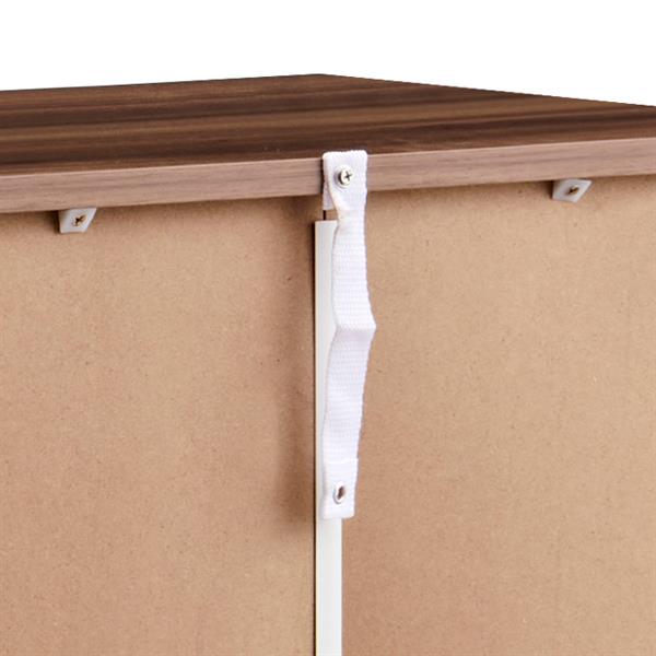 Scarpiera in legno color noce 108x55x36 cm con 7 ripiani - Giulia