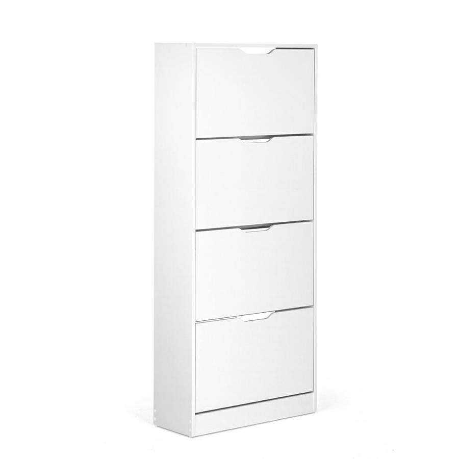 Scarpiera moderna 4 ante bianco opaco 63x24x150 cm - Sky