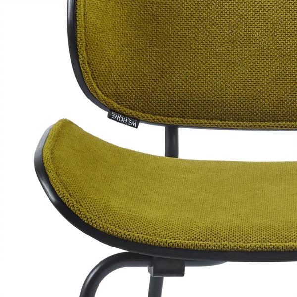 Set da 4 sedie da sala da pranzo verdi con gambe in metallo nere - Elizabeth