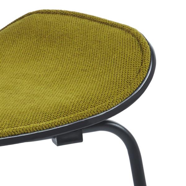 Set da 4 sedie da sala da pranzo verdi con gambe in metallo nere - Elizabeth