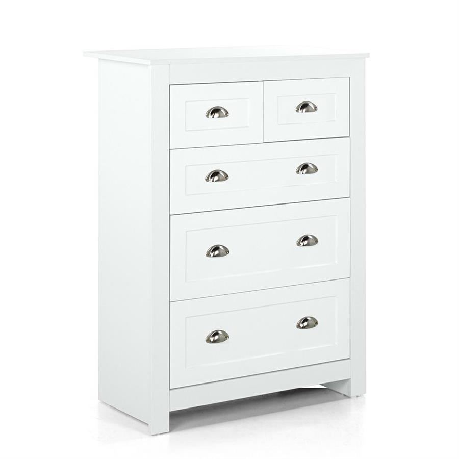 Cassettiera bianca con 5 cassetti 80x110x40 cm - Mary