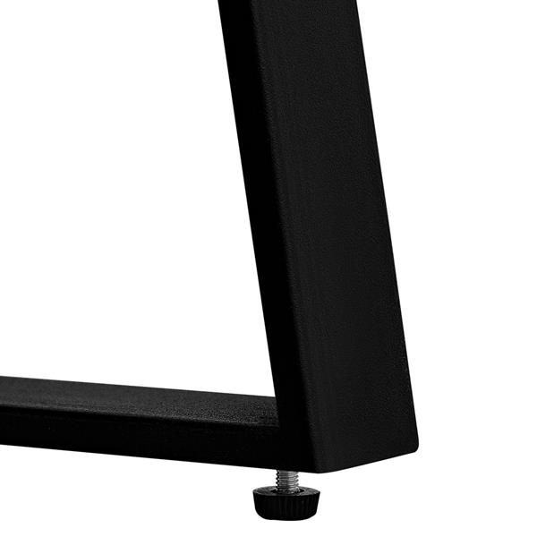 Tavolino salotto basso noce stile industrial con gambe nere 80x50x35 cm - Henry