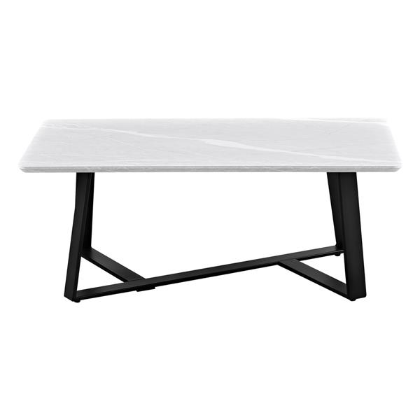 Tavolino da caffè con top grigio chiaro e gambe nere 90x55x35 cm - Valencia