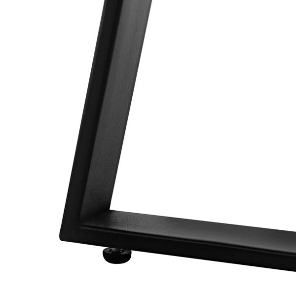 Tavolino da caffè con top grigio chiaro e gambe nere 90x55x35 cm - Valencia
