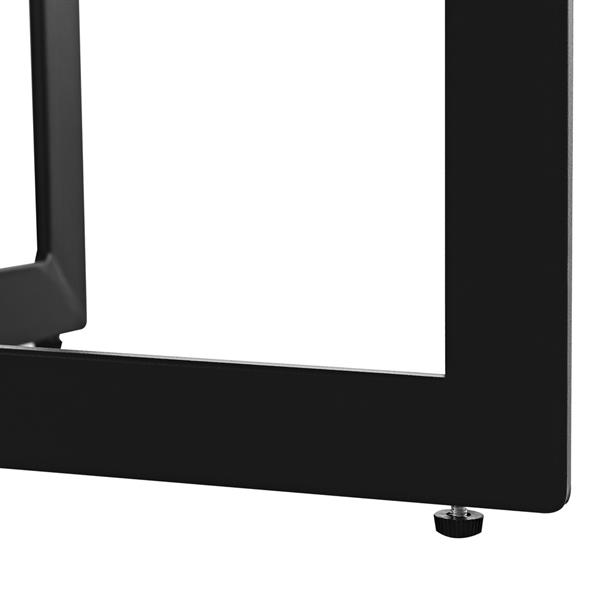Tavolino basso da salotto noce con gambe nere 75x75x35 cm - Yara
