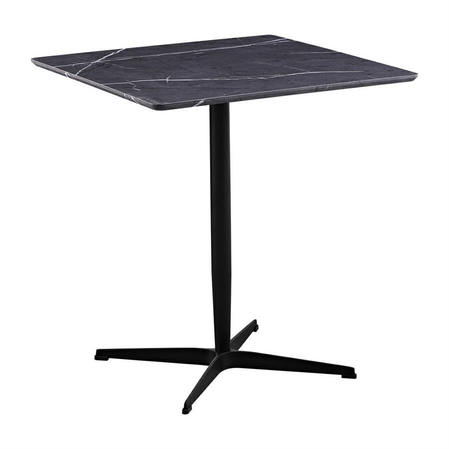 Tavolo da bar con top marmo grigio scuro 70x70x77,5 cm - Tahlia