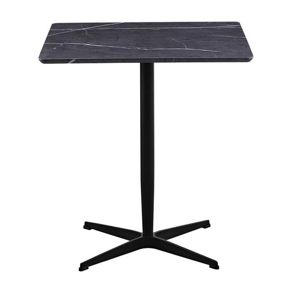 Tavolo da bar con top marmo grigio scuro 70x70x77,5 cm - Tahlia
