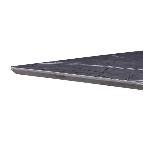 Tavolo da bar con top marmo grigio scuro 70x70x77,5 cm - Tahlia