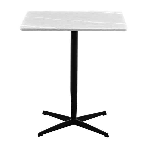 Tavolo da bar con effetto marmo grigio 70x70x77,5 cm - Tahlia