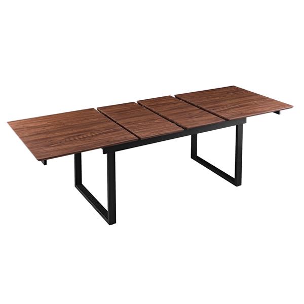 Tavolo allungabile da pranzo 160-240x90x76h cm con top in noce - Henry