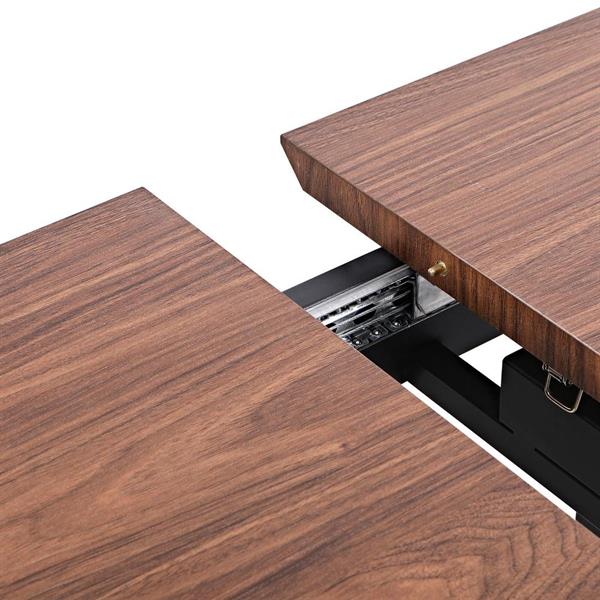 Tavolo allungabile da pranzo 160-240x90x76h cm con top in noce - Henry