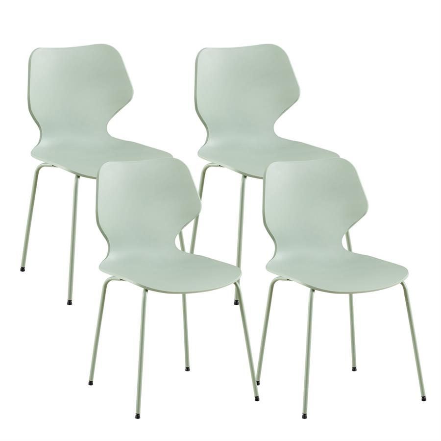 Set da 4 sedie da salotto moderne verdi - Selene
