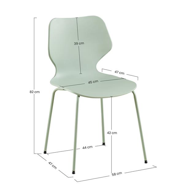 Set da 4 sedie da salotto moderne verdi - Selene