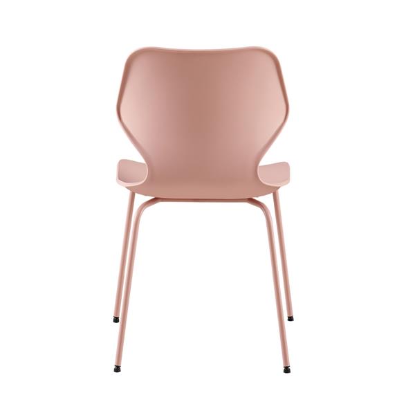 Set 4 sedie design rosa gambe in metallo verniciato - Selene