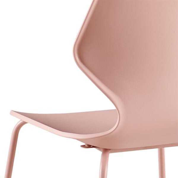 Set 4 sedie design rosa gambe in metallo verniciato - Selene