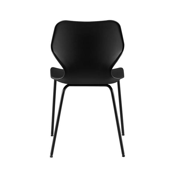 Set da 4 sedie moderne nere con gambe nere - Selene