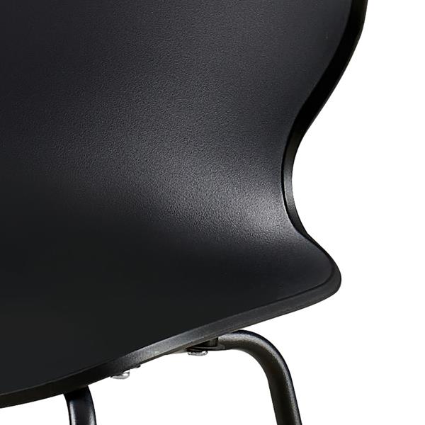 Set da 4 sedie moderne nere con gambe nere - Selene