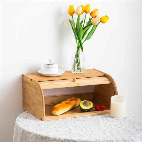 Scatola porta pane in bamboo naturale 40x27x17,5 cm