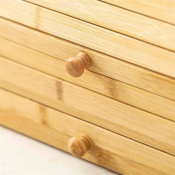 Porta pane con cassetto contenitore 40x27x21,5 cm in bambù