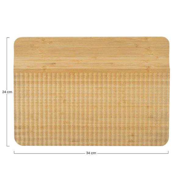 Tagliere in legno di bambù naturale 34x24x1,6 cm