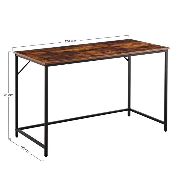 Scrivania ufficio industrial 120x60x76 cm con struttura in metallo - Tyler