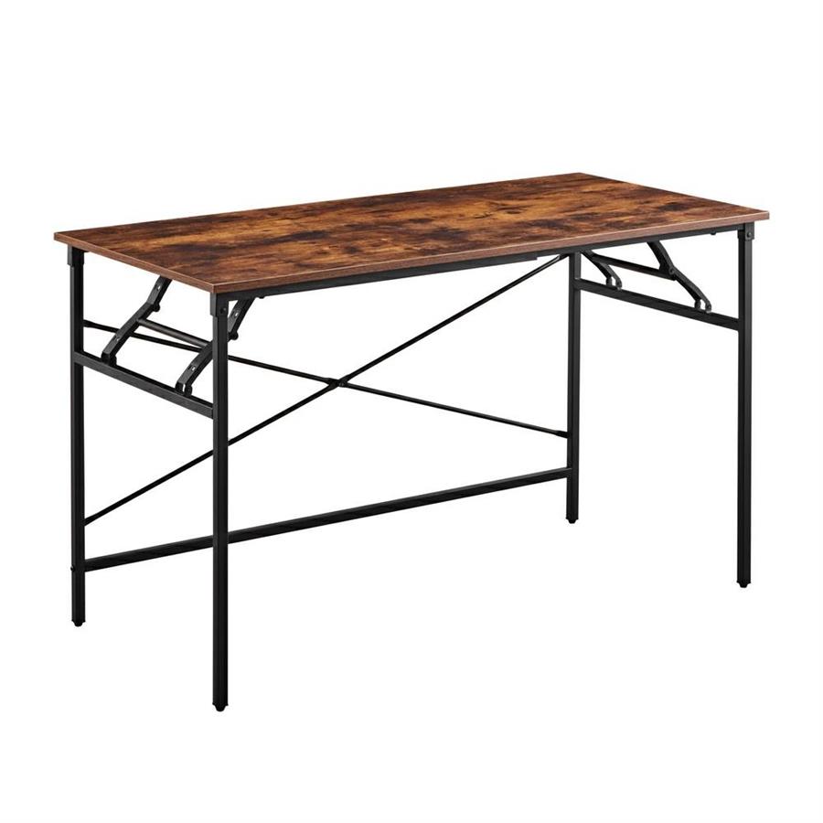 Scrivania industrial pieghevole 120x60x75 cm con top in legno - Tyler