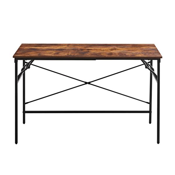 Scrivania industrial pieghevole 120x60x75 cm con top in legno - Tyler