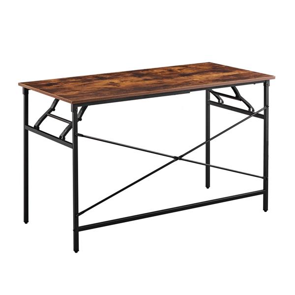Scrivania industrial pieghevole 120x60x75 cm con top in legno - Tyler