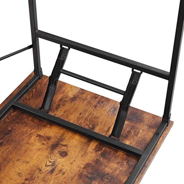 Scrivania industrial pieghevole 120x60x75 cm con top in legno - Tyler