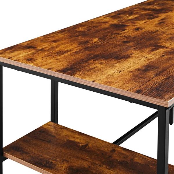 Scrivania moderna industrial con 2 ripiani 120x60x75 cm - Tyler