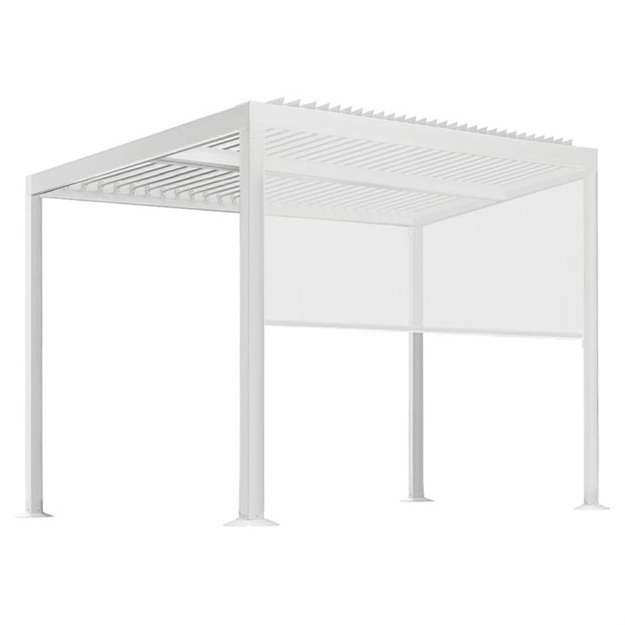 Tenda bianca 3m per pergola con telecomando incluso alzata automatica