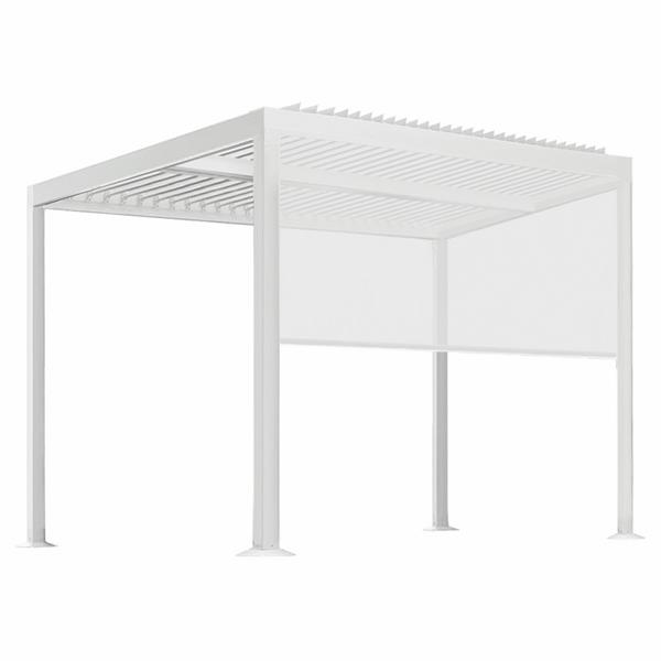 Tenda bianca 3m per pergola con telecomando incluso alzata automatica
