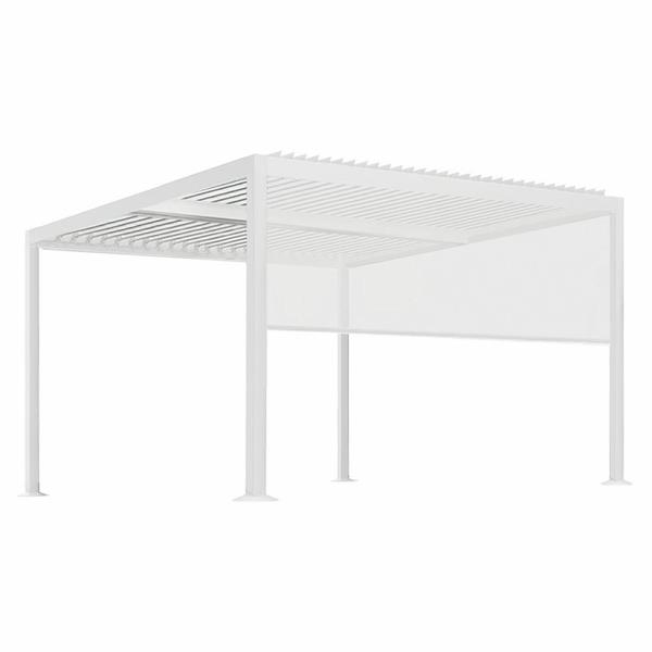Tenda bianca 4m per pergola con telecomando incluso alzata automatica