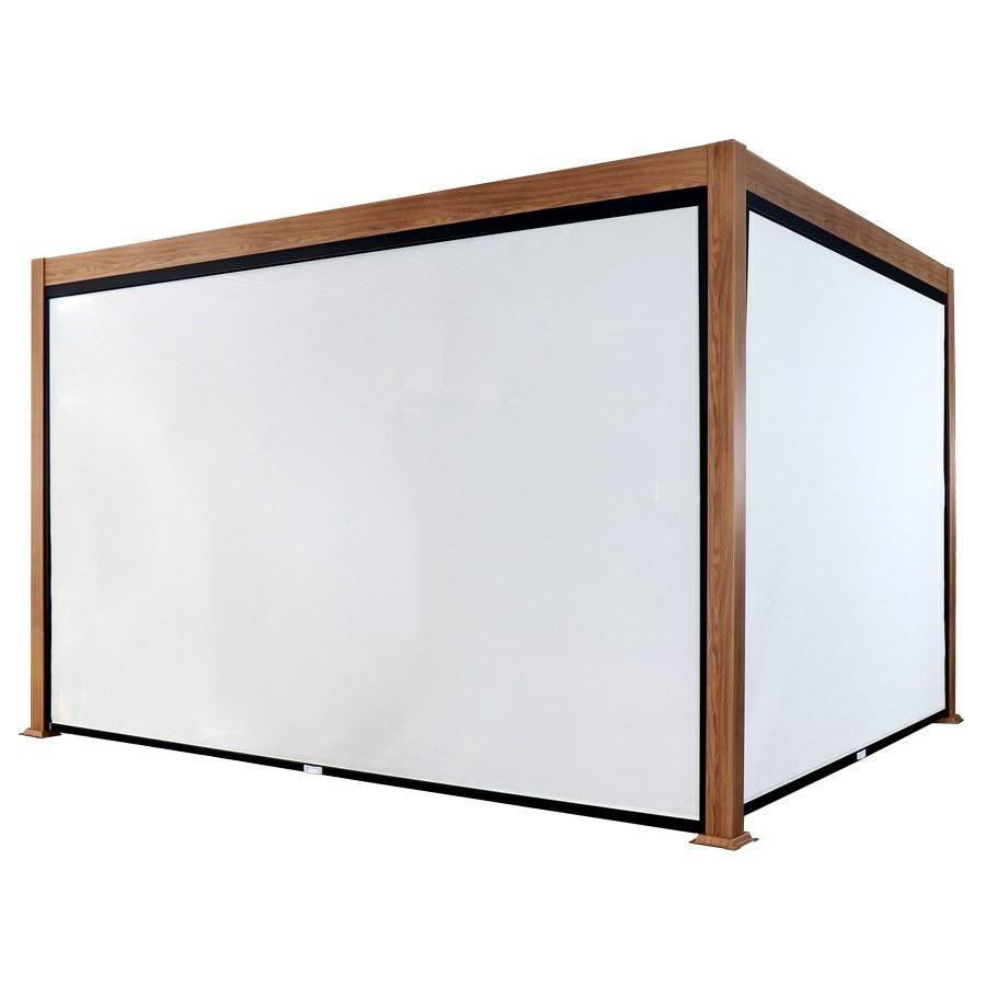 Pergola bioclimatica da esterno 3x3 m in alluminio effetto legno - Alma