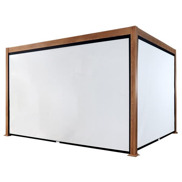 Pergola bioclimatica da esterno 3x3 m in alluminio effetto legno - Alma
