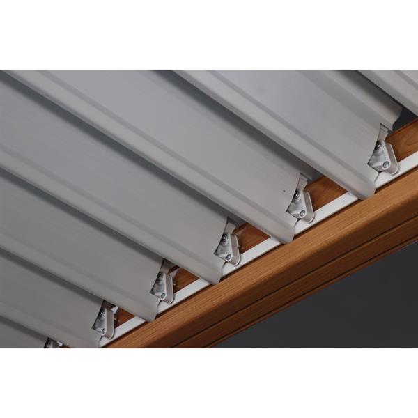 Pergola bioclimatica da esterno 3x3 m in alluminio effetto legno - Alma
