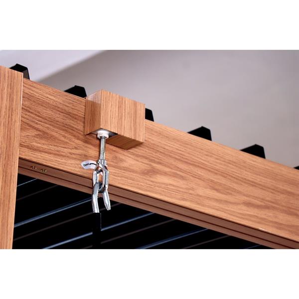 Pergola bioclimatica da esterno 3x3 m in alluminio effetto legno - Alma