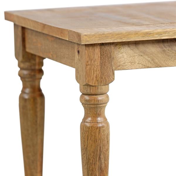 Tavolino quadrato in legno di mango naturale 40x40x40 cm - Salento