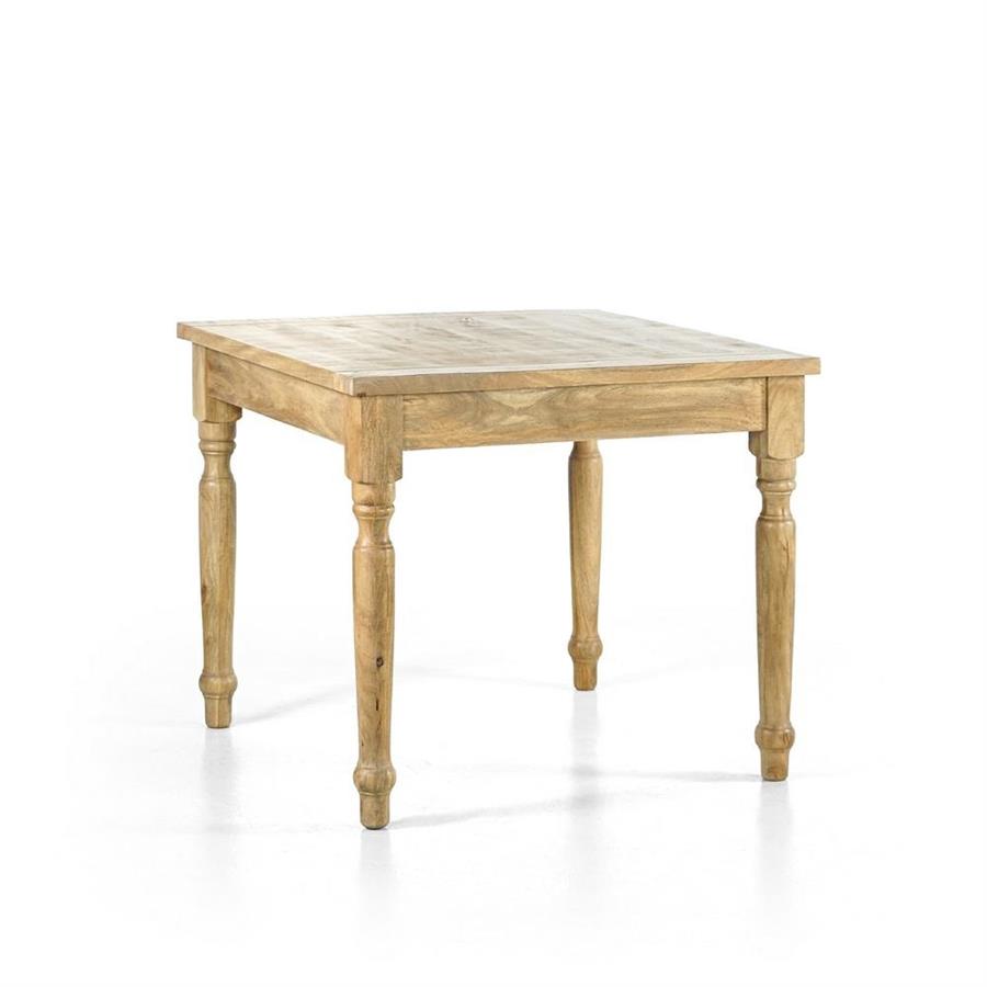 Tavolo da pranzo quadrato in mango naturale 80x80x77 - Salento