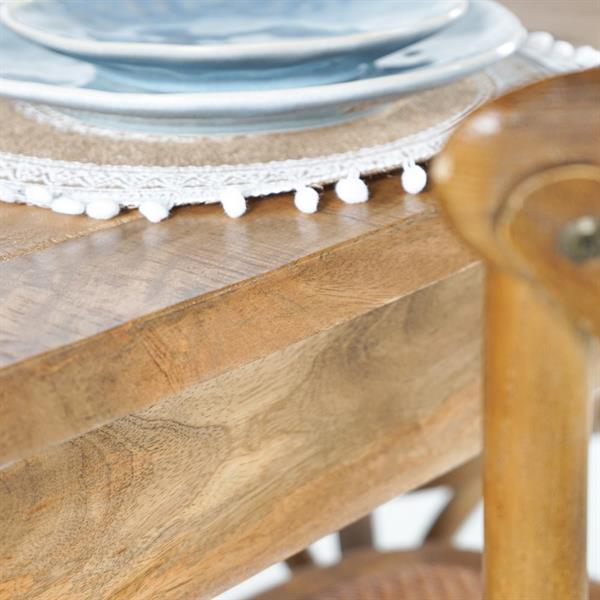 Tavolo da pranzo quadrato in mango naturale 80x80x77 - Salento