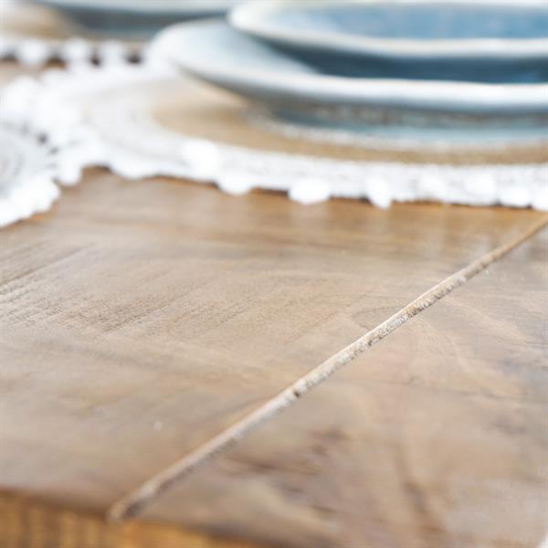 Tavolo da pranzo quadrato in mango naturale 80x80x77 - Salento