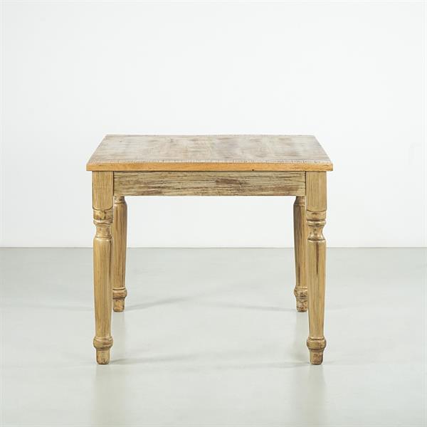 Tavolo da pranzo quadrato in mango beige decapato 80x80x77 - Salento