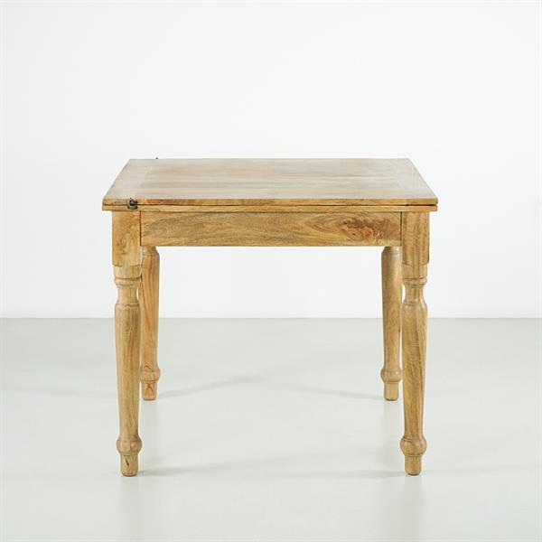 Tavolo da pranzo allungabile in mango naturale 90-180x90x77 - Salento