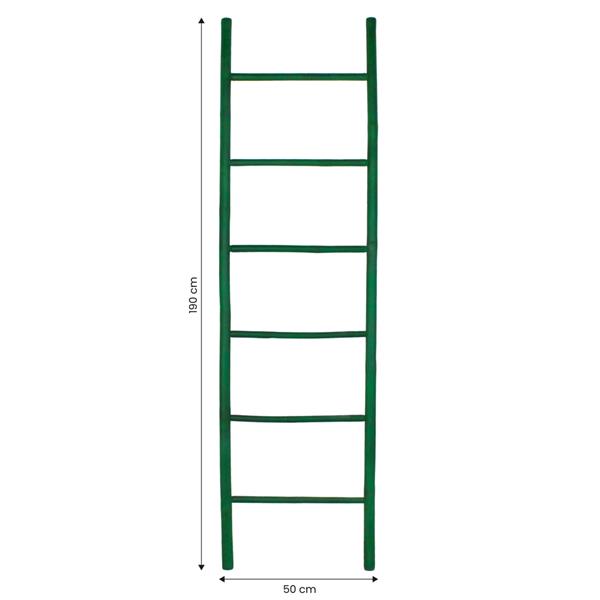 Scala decorativa in bambù verde 50x190 cm