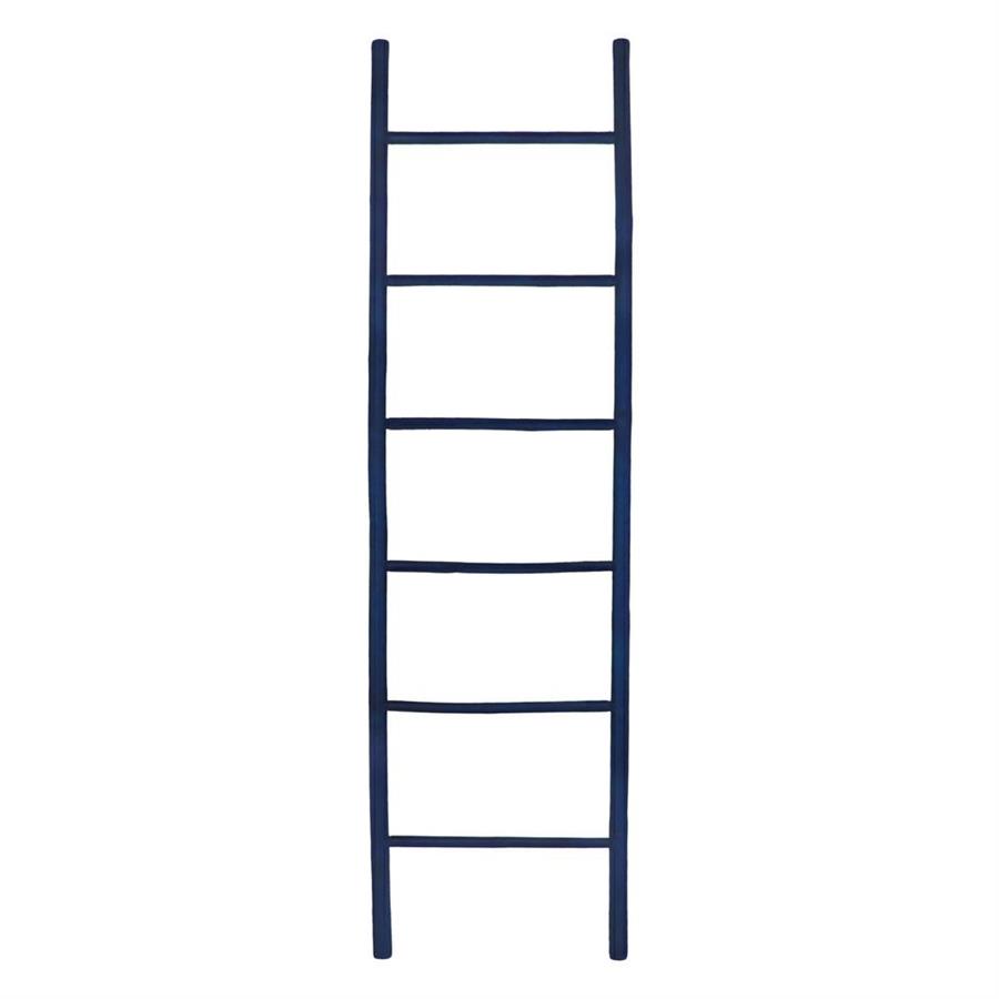 Scala decorativa in legno di bambù blu 50x190 cm
