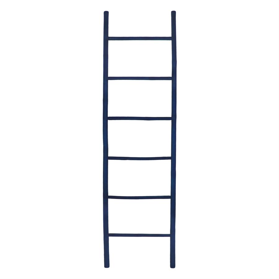 Scala decorativa in legno di bambù blu 50x190 cm