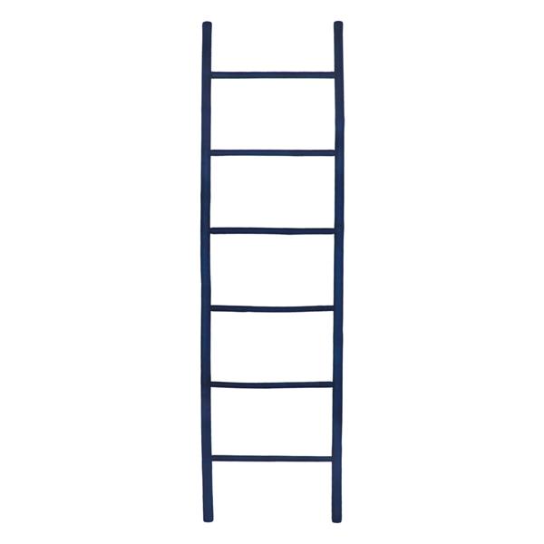 Scala decorativa in legno di bambù blu 50x190 cm