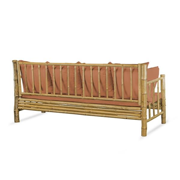 Set da giardino in legno di bambù con cuscini terra inclusi - Yasmin